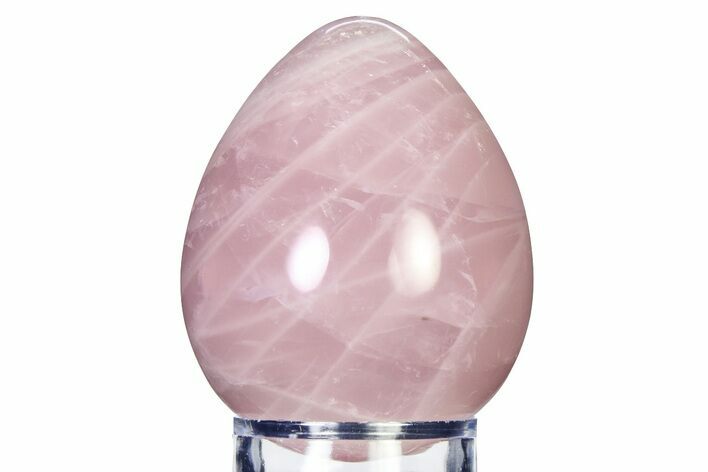 Polished Rose Quartz Egg - Madagascar #318314